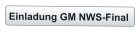 Einladung GM NWS-Final